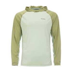 Simms Bugstopper Solarflex Hoody Men's in Light Green and Sage Heather